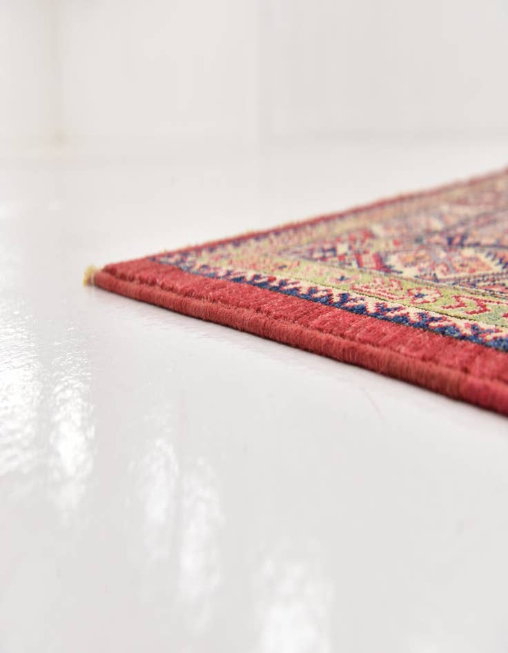 Detail image of 4' 8 x 5'  Hand Knotted Kazak Oriental Square Rug