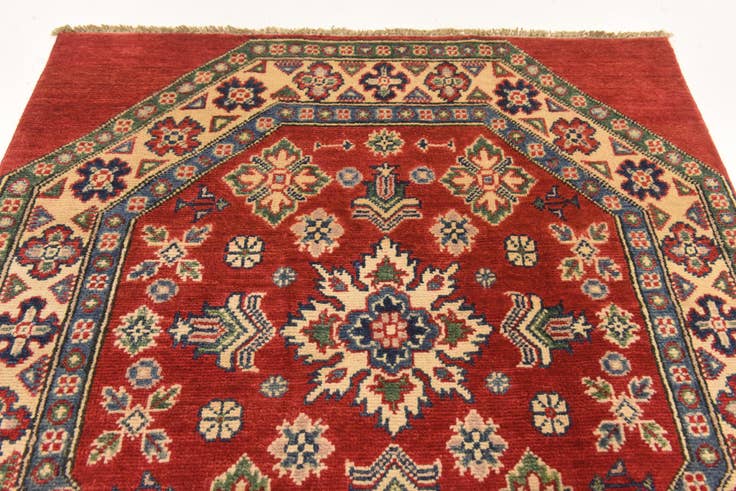Detail image of 3' 2 x 3' 3 Hand Knotted Kazak Square Rug