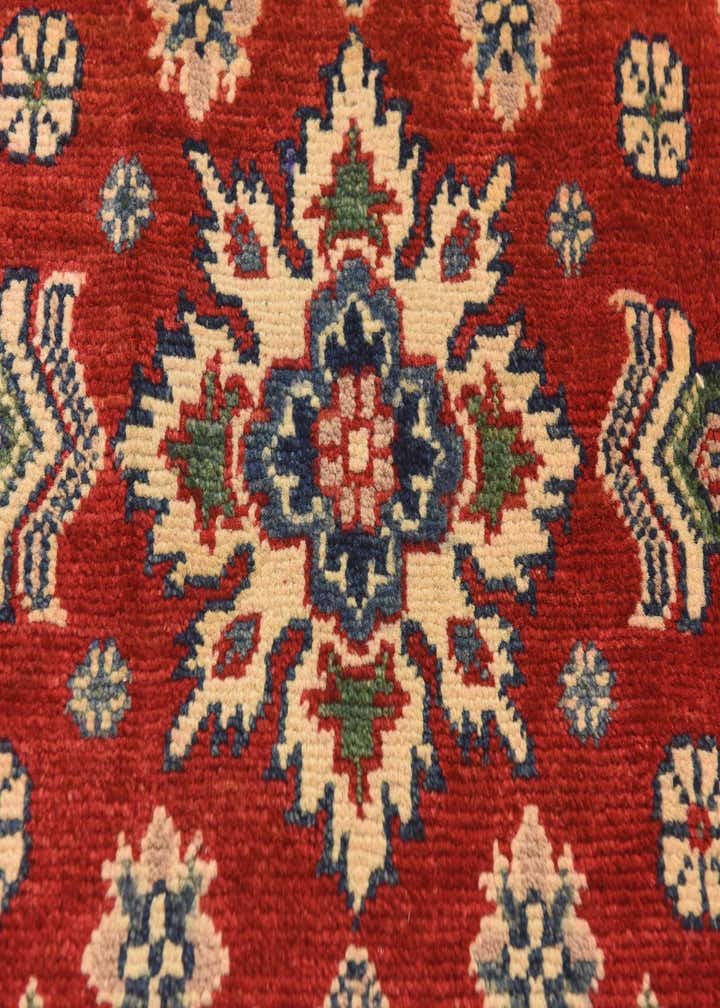 3' 2 x 3' 3 Hand Knotted Kazak Square Rug