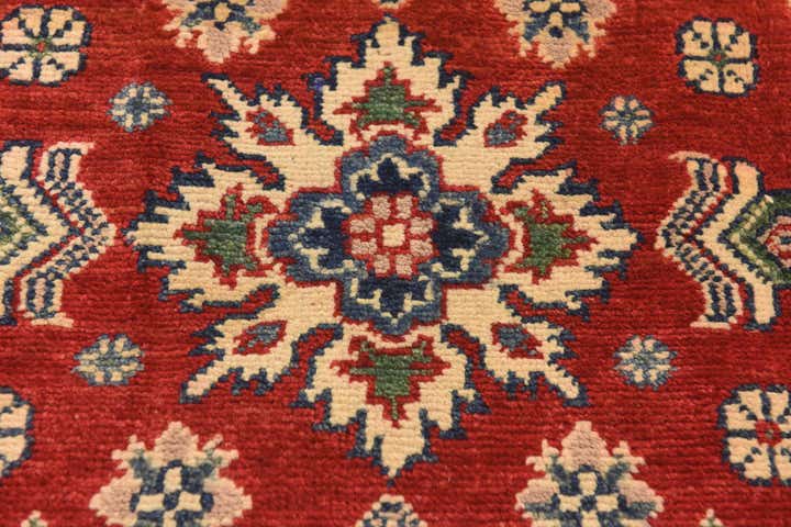3' 2 x 3' 3 Hand Knotted Kazak Square Rug