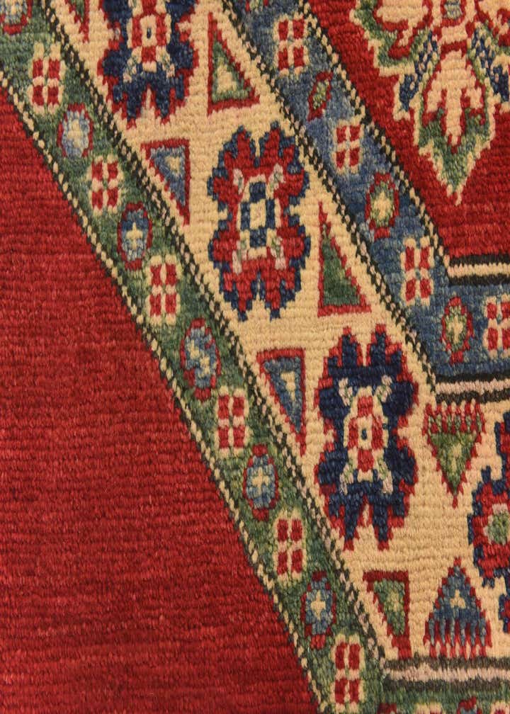 3' 2 x 3' 3 Hand Knotted Kazak Square Rug