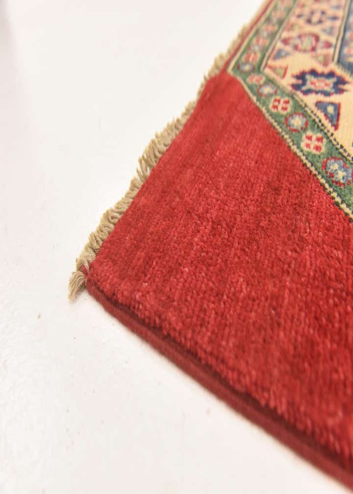 3' 2 x 3' 3 Hand Knotted Kazak Square Rug