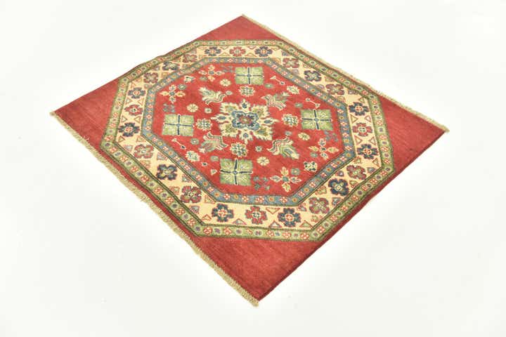 3' 1 x 3' 5 Hand Knotted Kazak Square Rug