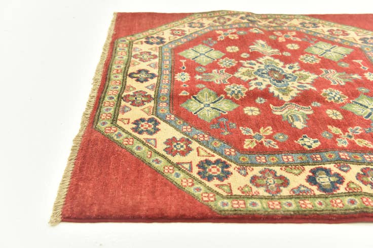 Detail image of 3' 1 x 3' 5 Hand Knotted Kazak Square Rug