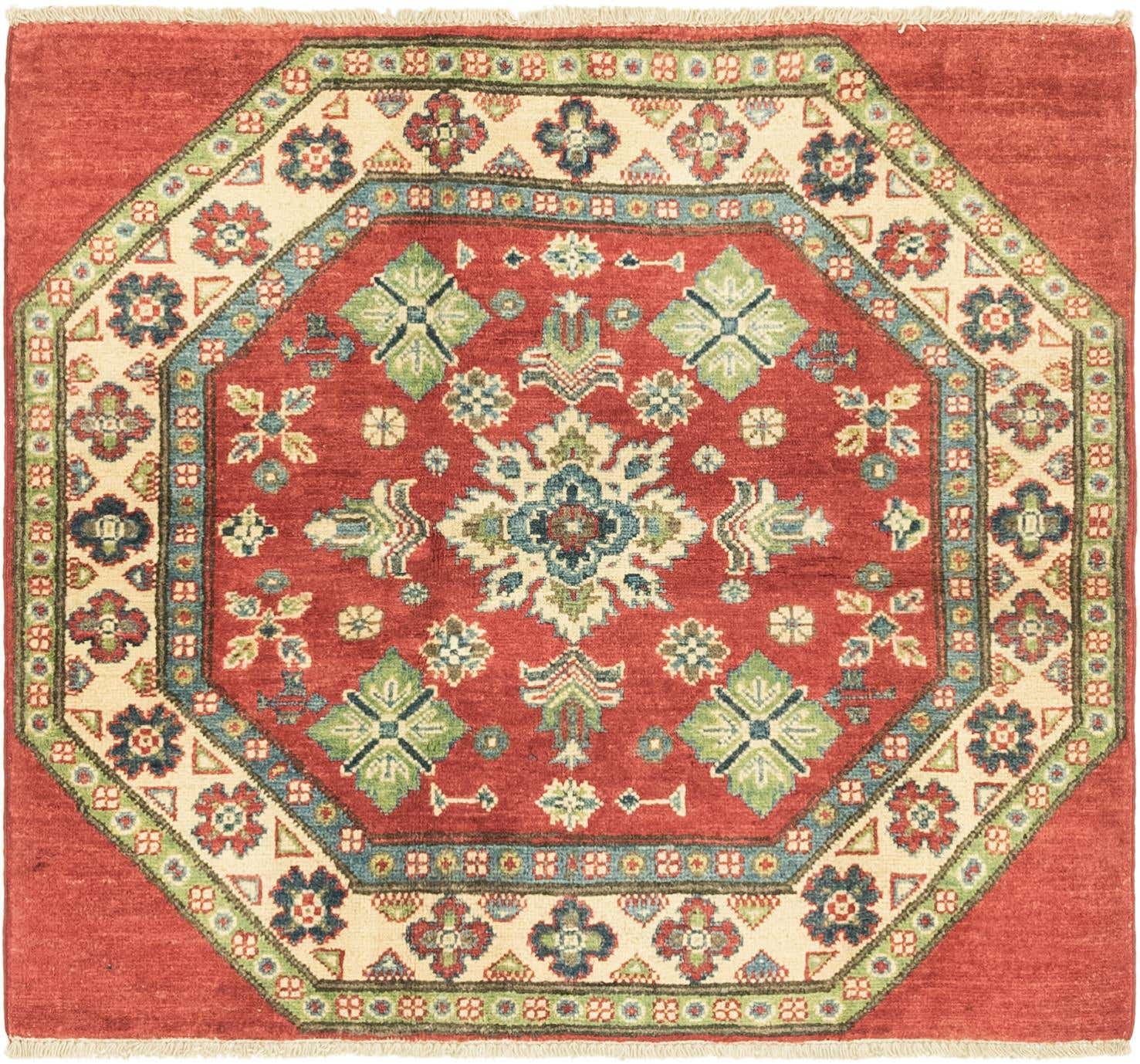 3' 1 x 3' 5 Hand Knotted Kazak Square Rug