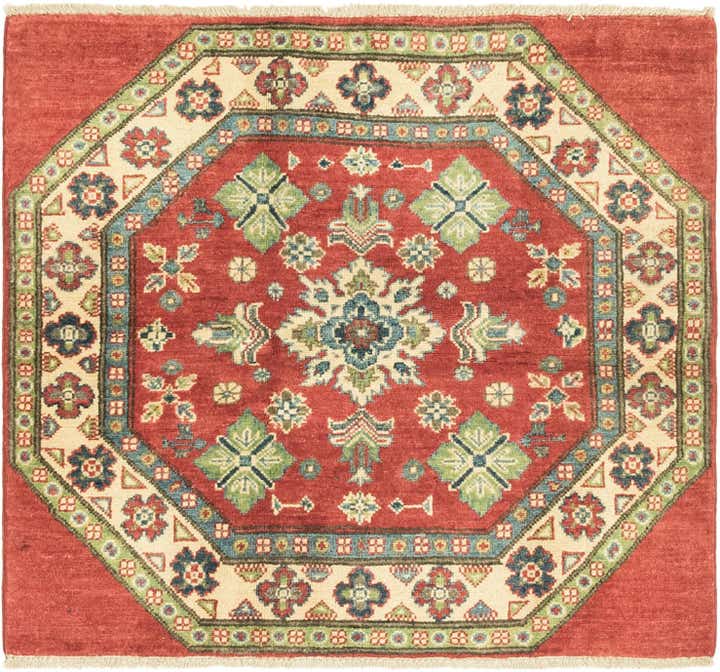 3' 1 x 3' 5 Hand Knotted Kazak Square Rug