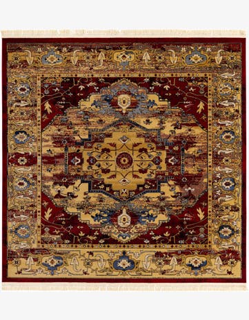 Red Kennedy Square Rug