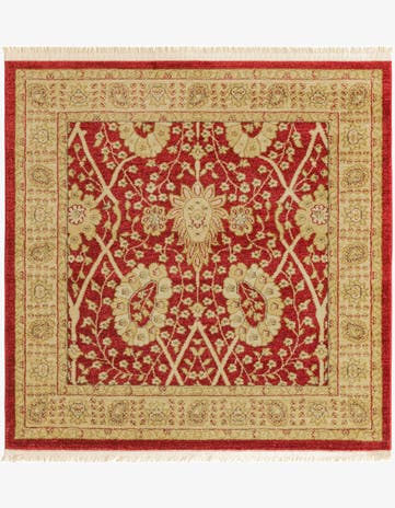 Red Kensington Square Rug