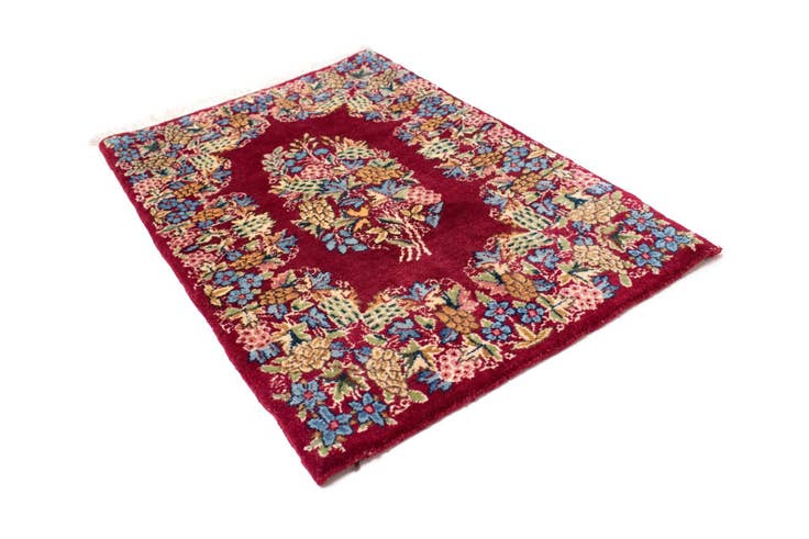 Detail image of 1' 8 x 2' 4 Hand Knotted Kerman Persian Square Rug