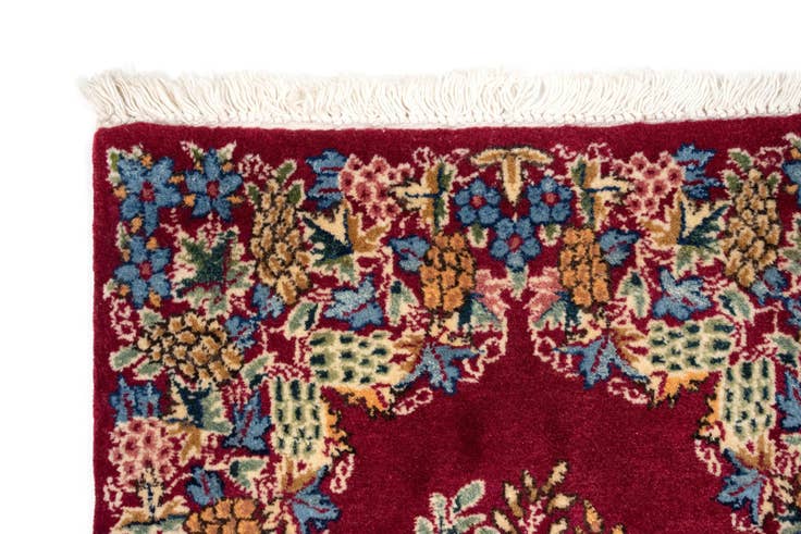 Detail image of 1' 8 x 2' 4 Hand Knotted Kerman Persian Square Rug