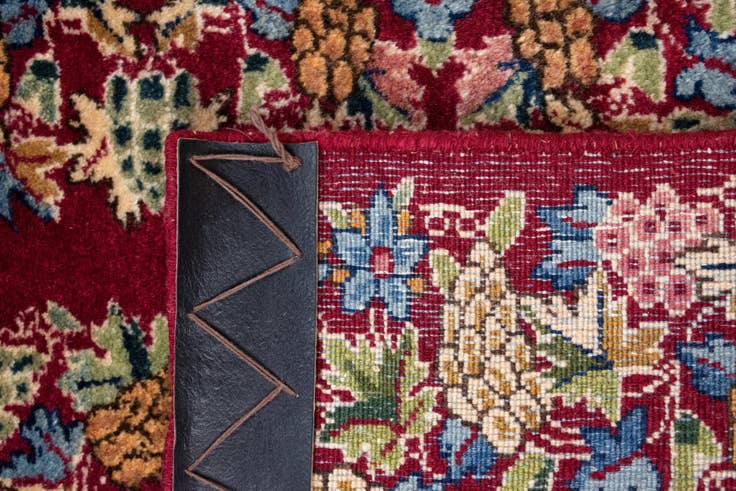 Detail image of 1' 8 x 2' 4 Hand Knotted Kerman Persian Square Rug