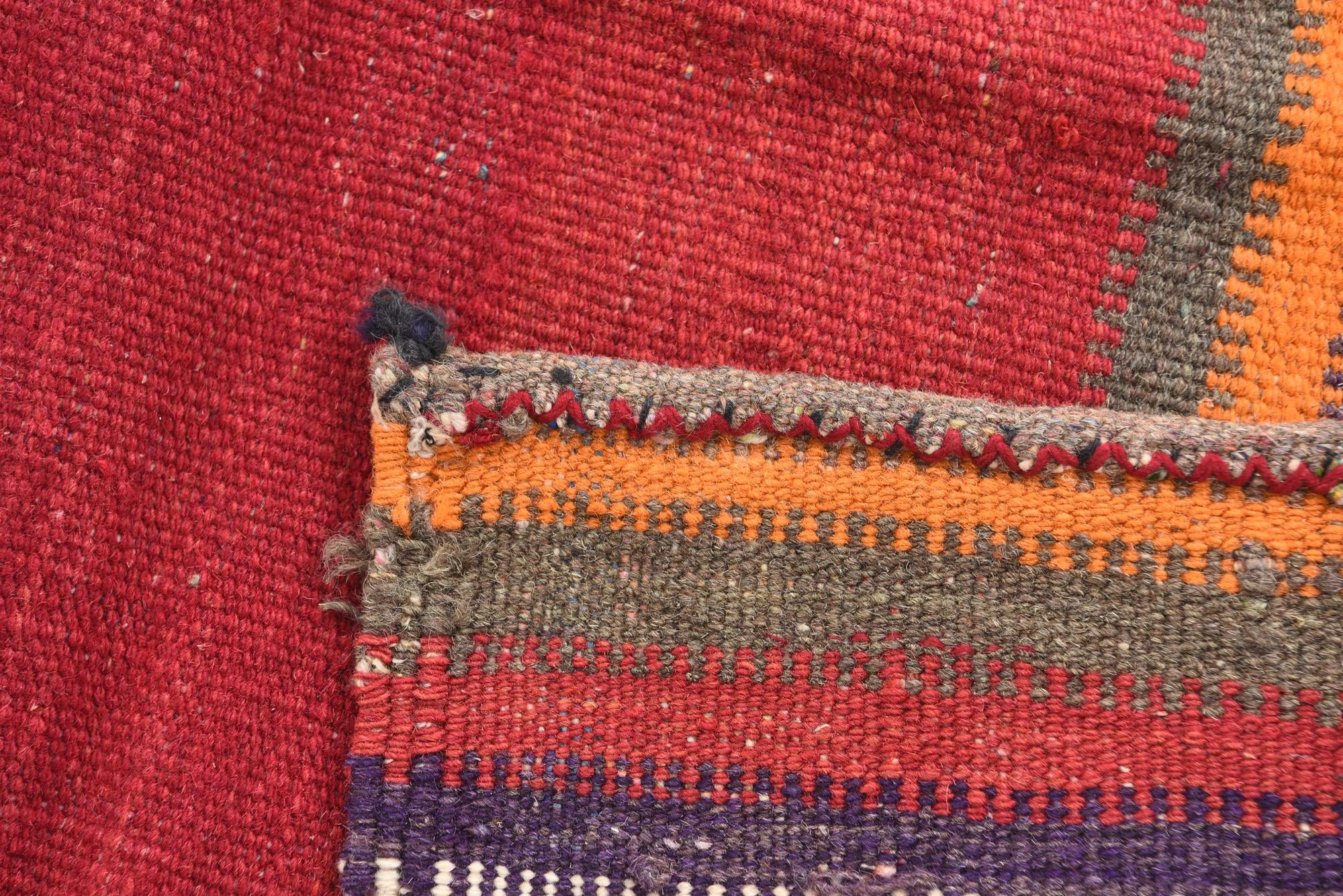 3' 6 x 3' 9 Hand Woven Kilim Afghan Wool Square Rug