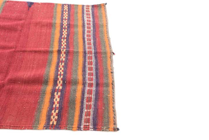 3' 6 x 3' 9 Hand Woven Kilim Afghan Wool Square Rug
