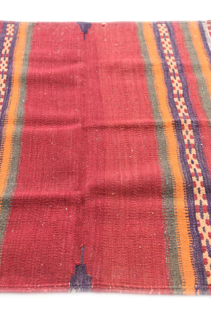 3' 6 x 3' 9 Hand Woven Kilim Afghan Wool Square Rug