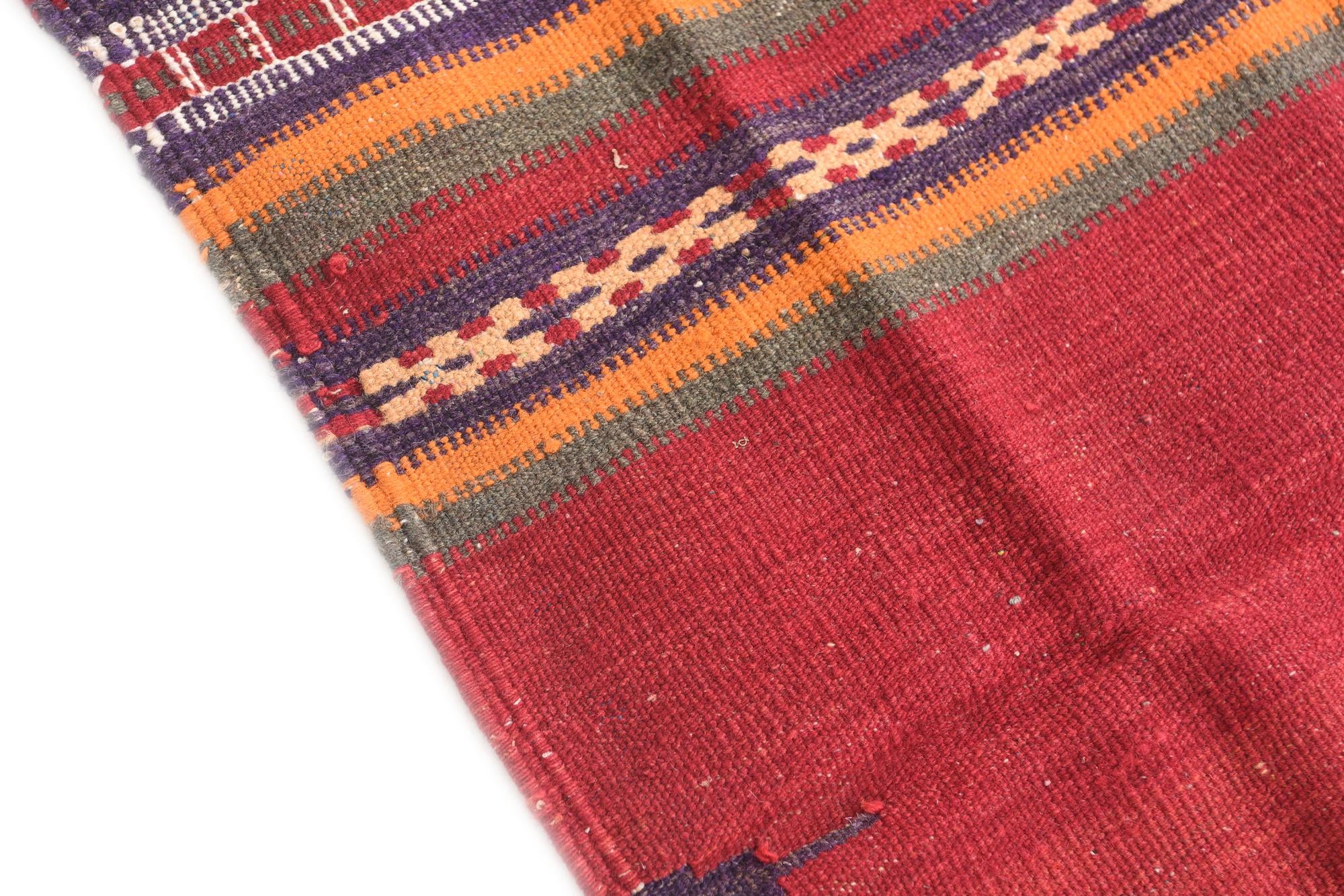 3' 6 x 3' 9 Hand Woven Kilim Afghan Wool Square Rug