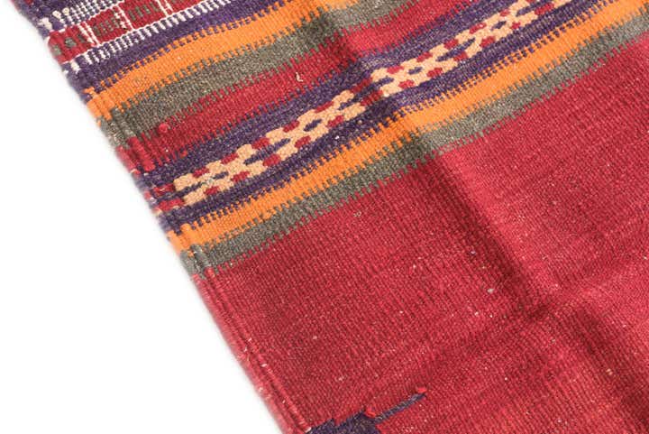 3' 6 x 3' 9 Hand Woven Kilim Afghan Wool Square Rug
