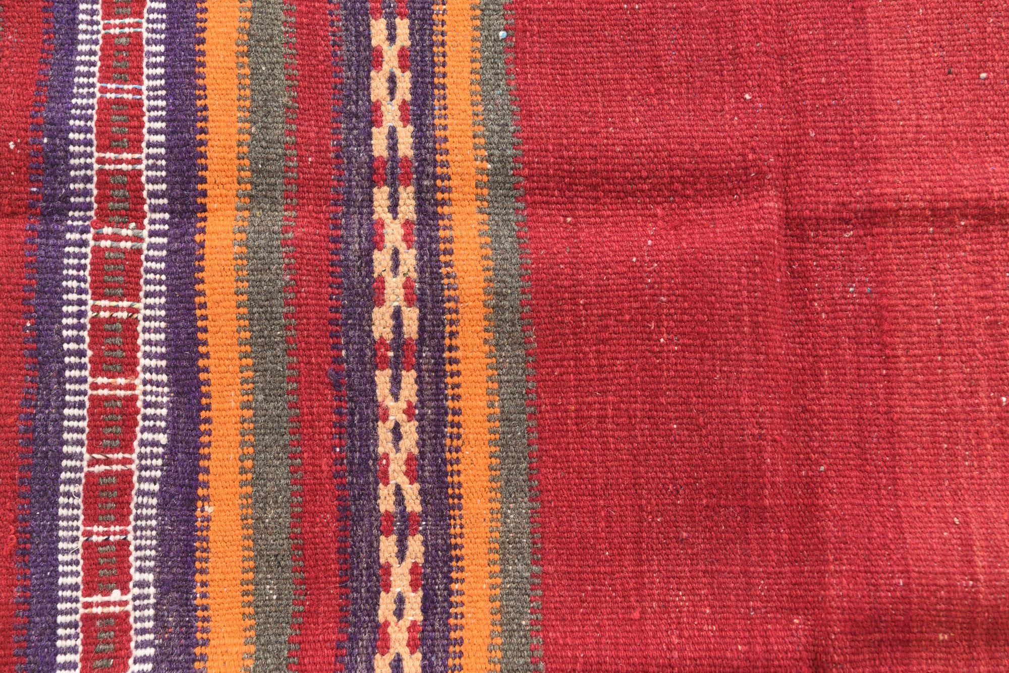 3' 6 x 3' 9 Hand Woven Kilim Afghan Wool Square Rug