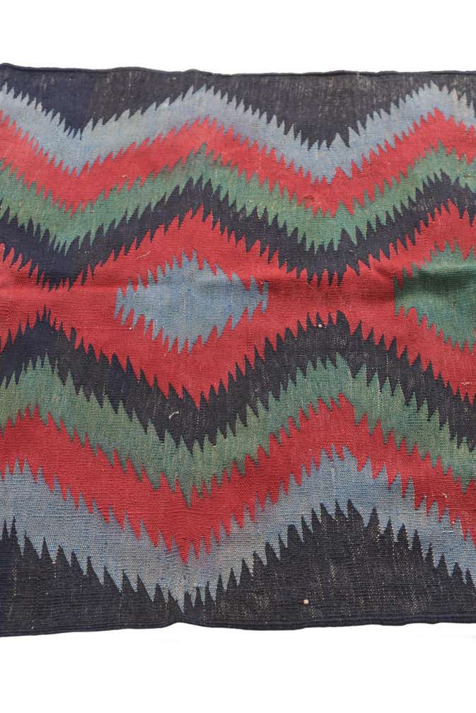3' x 3' 5 Hand Woven Kilim Afghan Wool Square Rug