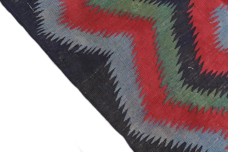 Detail image of 3' x 3' 5 Hand Woven Kilim Afghan Wool Square Rug
