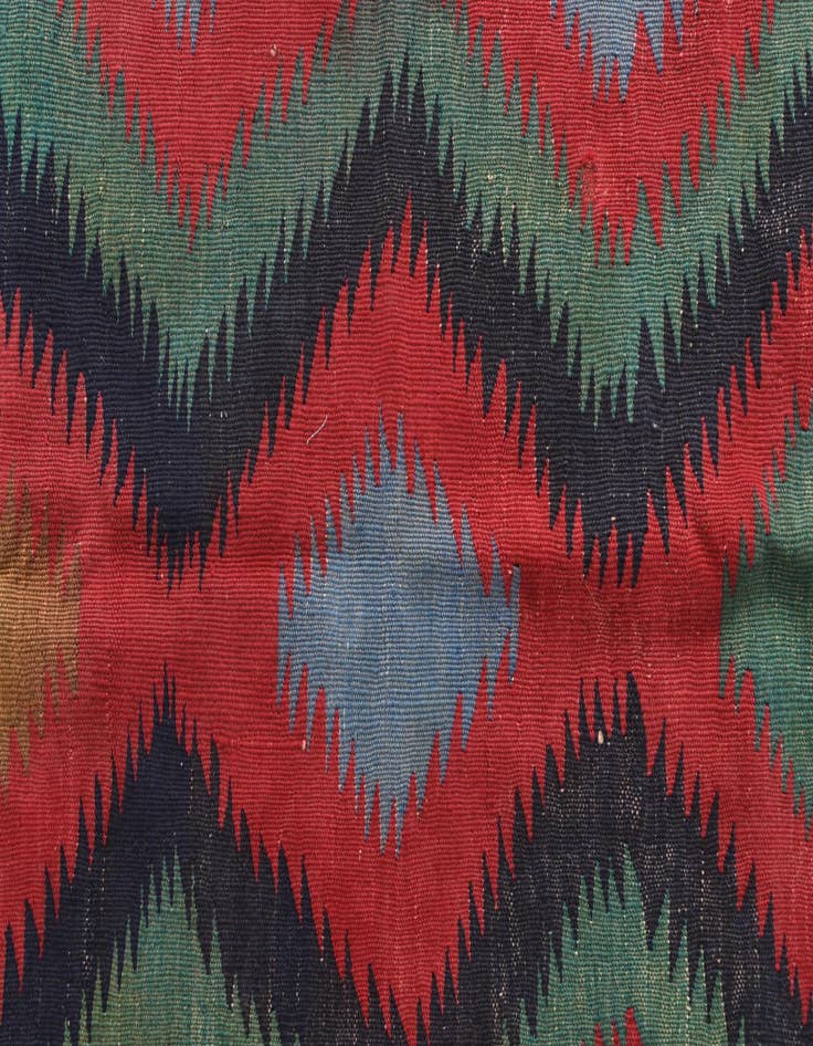 Detail image of 3' x 3' 5  Hand Woven Kilim Afghan Wool Square Rug