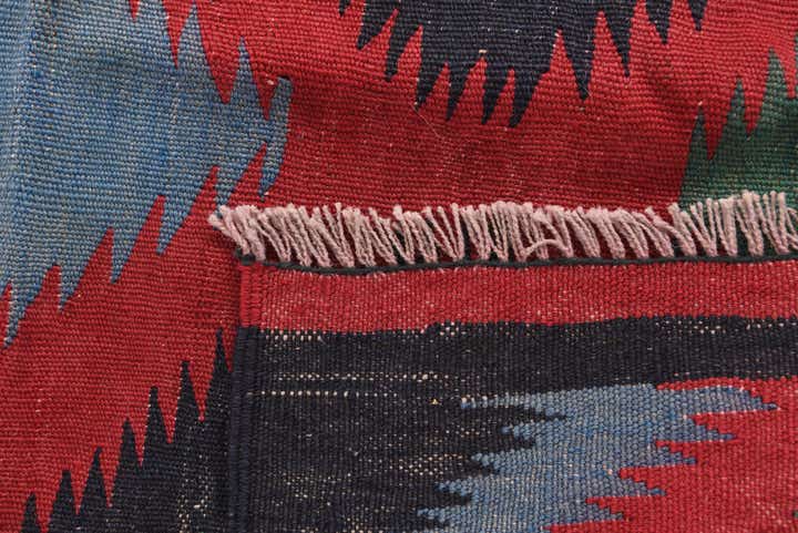 3' x 3' 5 Hand Woven Kilim Afghan Wool Square Rug