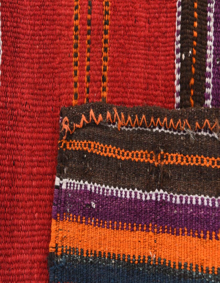 Detail image of 4' x 4'  Hand Woven Kilim Fars Wool Square Rug