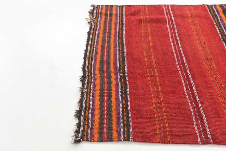 4' x 4' Hand Woven Kilim Fars Wool Square Rug