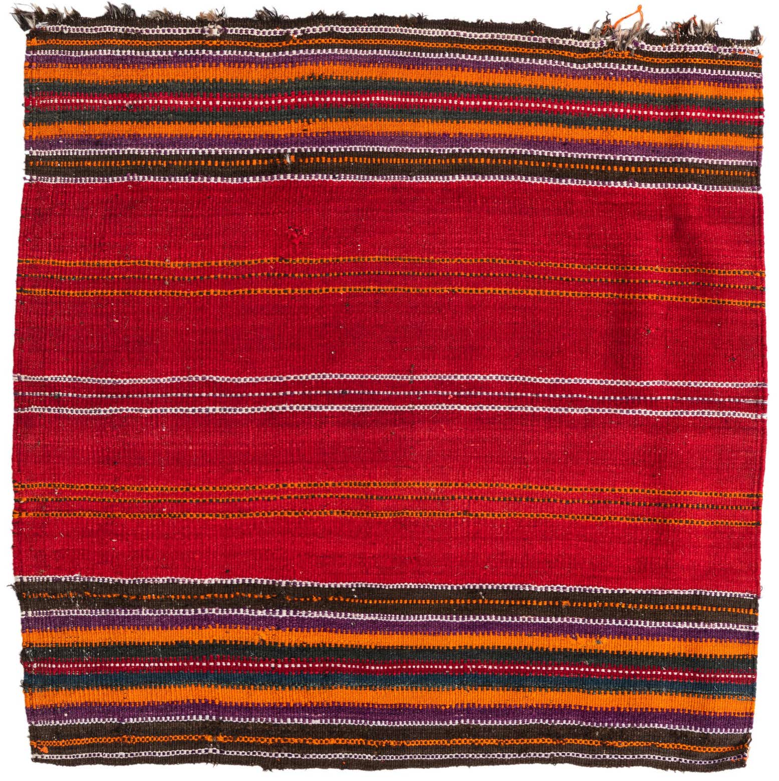 4' x 4' Hand Woven Kilim Fars Wool Square Rug