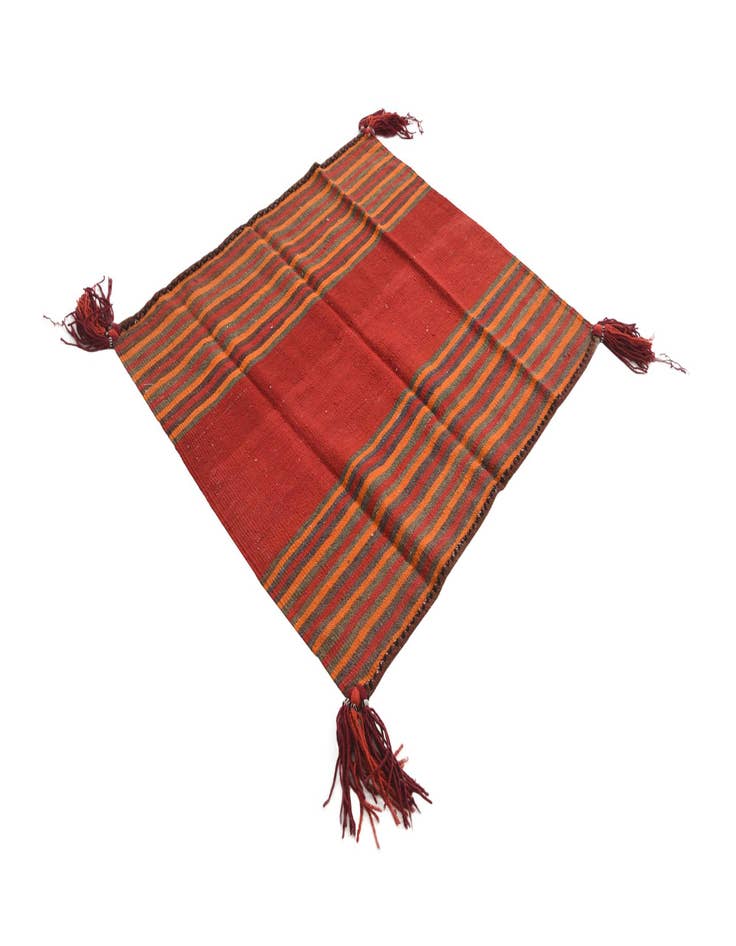 Detail image of 3' 6 x 3' 9  Hand Woven Kilim Fars Wool Square Rug