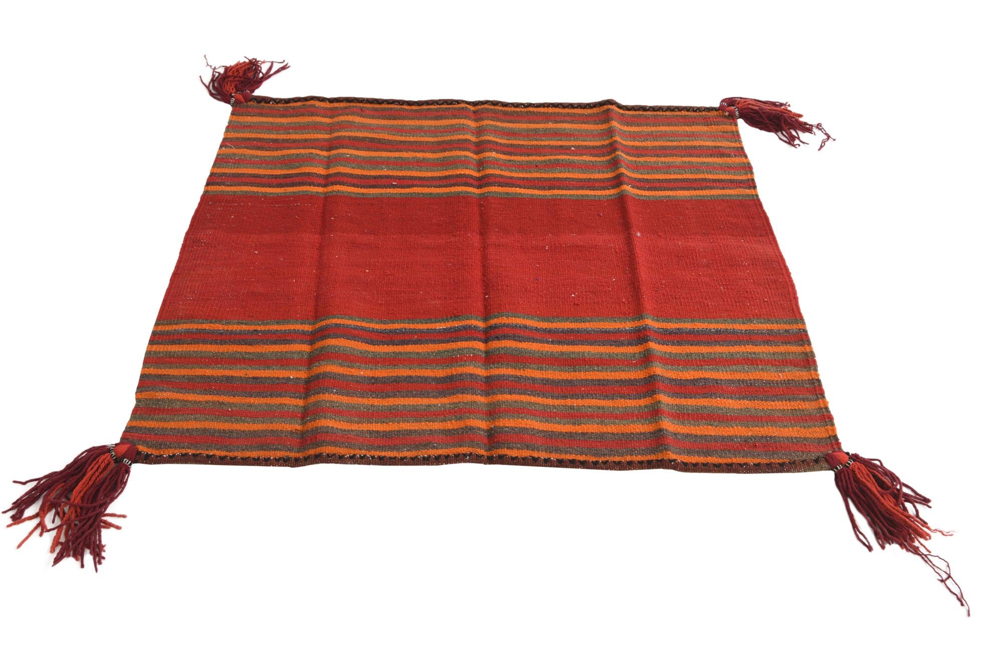 3' 6 x 3' 9 Hand Woven Kilim Fars Wool Square Rug