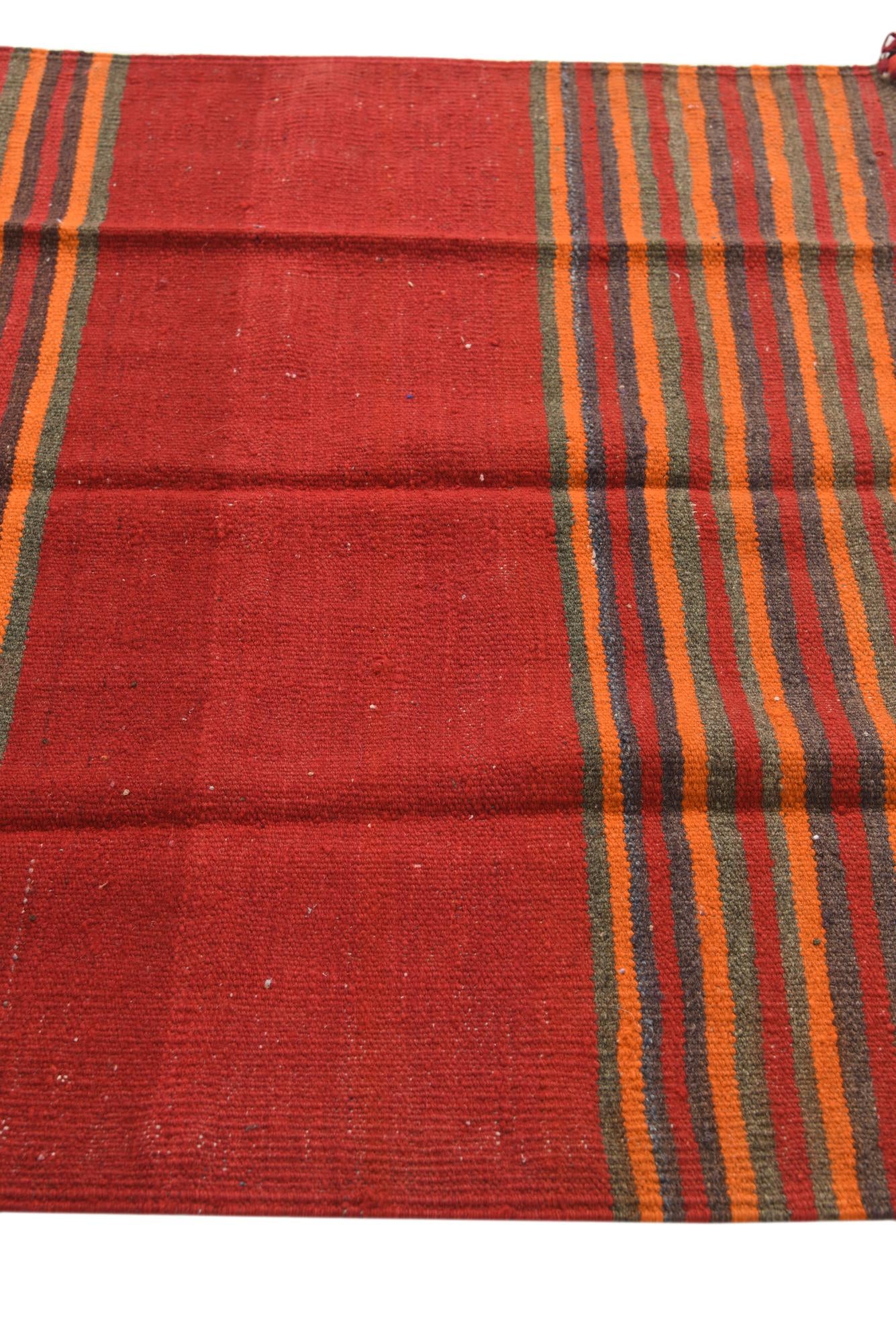 3' 6 x 3' 9 Hand Woven Kilim Fars Wool Square Rug