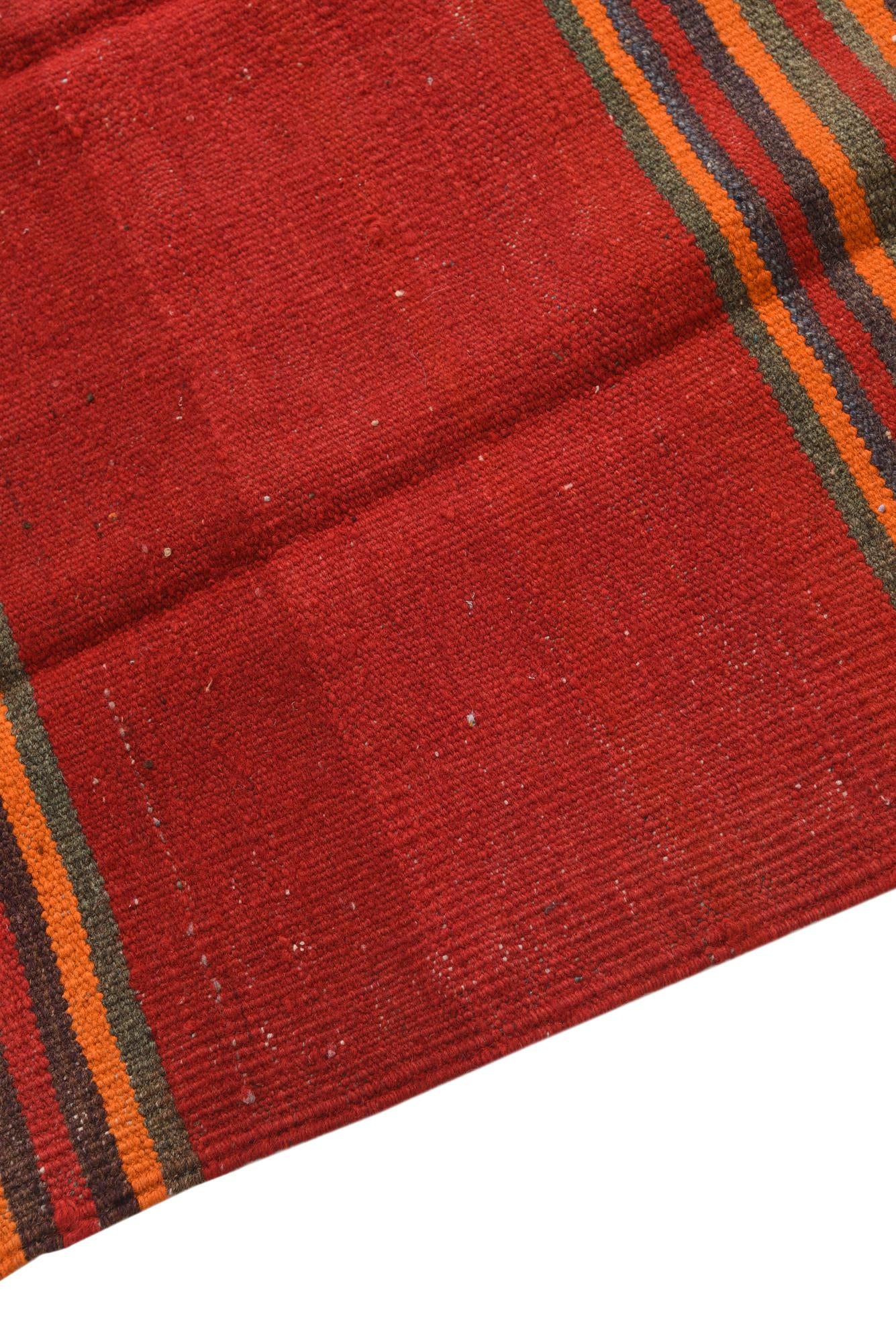 3' 6 x 3' 9 Hand Woven Kilim Fars Wool Square Rug