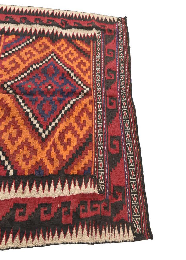 4' 4 x 4' 6 Hand Woven Kilim Fars Wool Square Rug