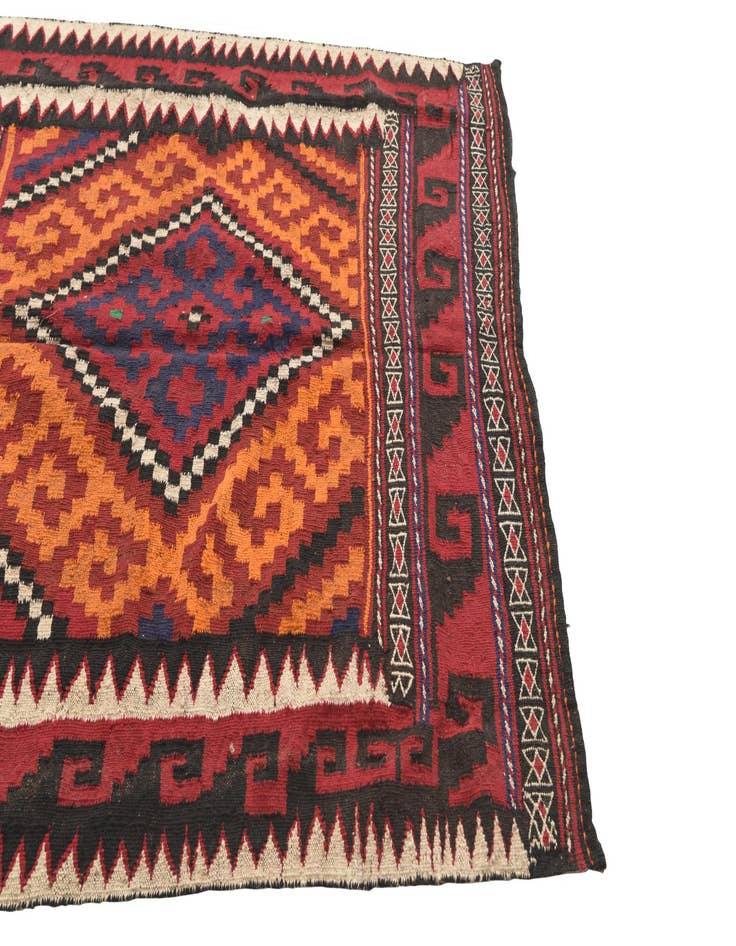 Detail image of 4' 4 x 4' 6  Hand Woven Kilim Fars Wool Square Rug