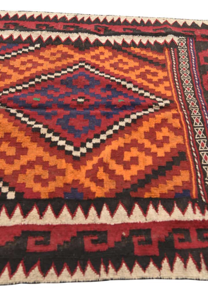 4' 4 x 4' 6 Hand Woven Kilim Fars Wool Square Rug
