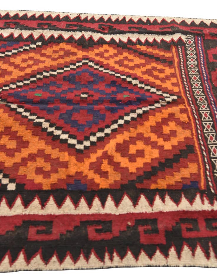 Detail image of 4' 4 x 4' 6  Hand Woven Kilim Fars Wool Square Rug