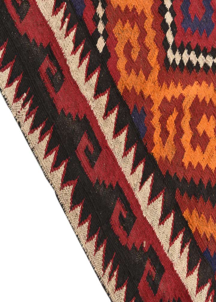 4' 4 x 4' 6 Hand Woven Kilim Fars Wool Square Rug