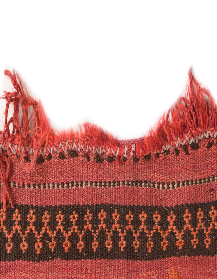 Detail image of 4' 2 x 4' 3  Hand Woven Kilim Fars Wool Square Rug