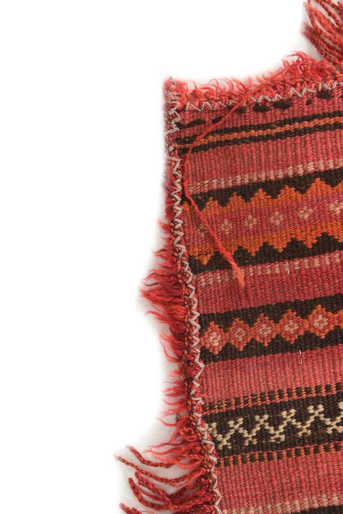 4' 2 x 4' 3 Hand Woven Kilim Fars Wool Square Rug