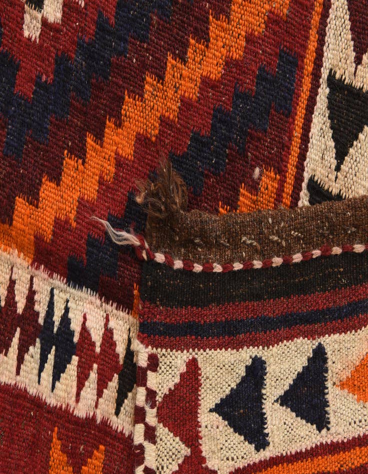 Detail image of 4' 10 x 4' 10  Hand Woven Kilim Fars Wool Square Rug