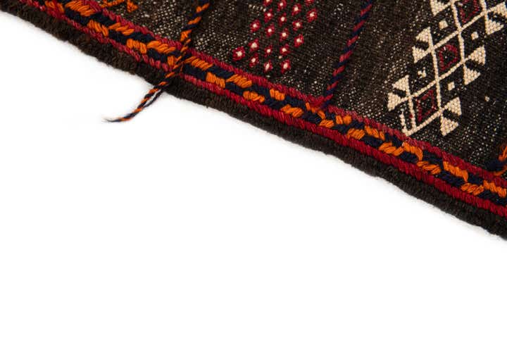 4' 1 x 4' 6 Hand Woven Kilim Fars Wool Square Rug