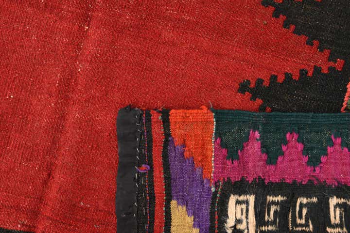 4' 3 x 4' 9 Hand Woven Kilim Fars Wool Square Rug