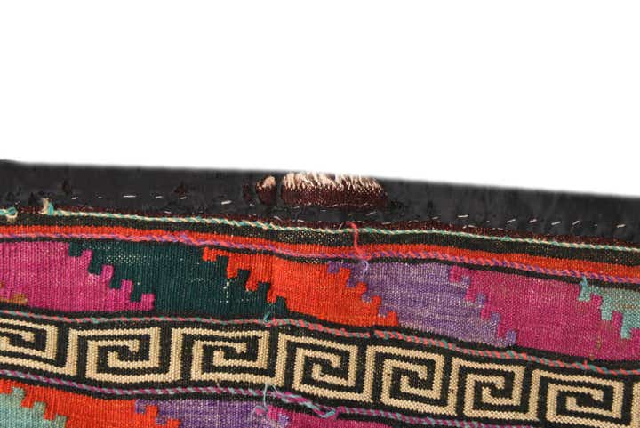4' 3 x 4' 9 Hand Woven Kilim Fars Wool Square Rug