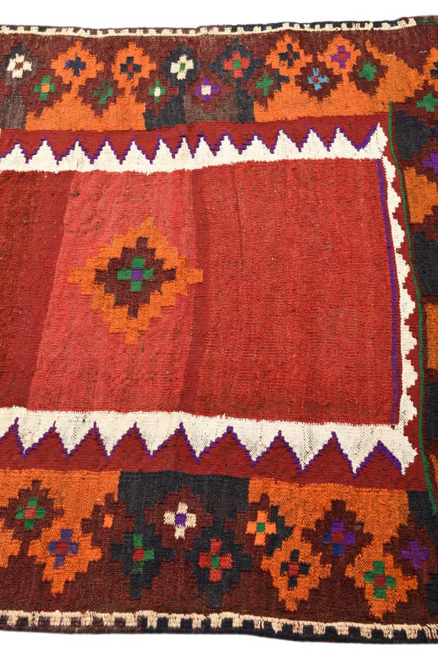 Detail image of 110cm x 130cm Hand Woven Kilim Fars Wool Square Rug