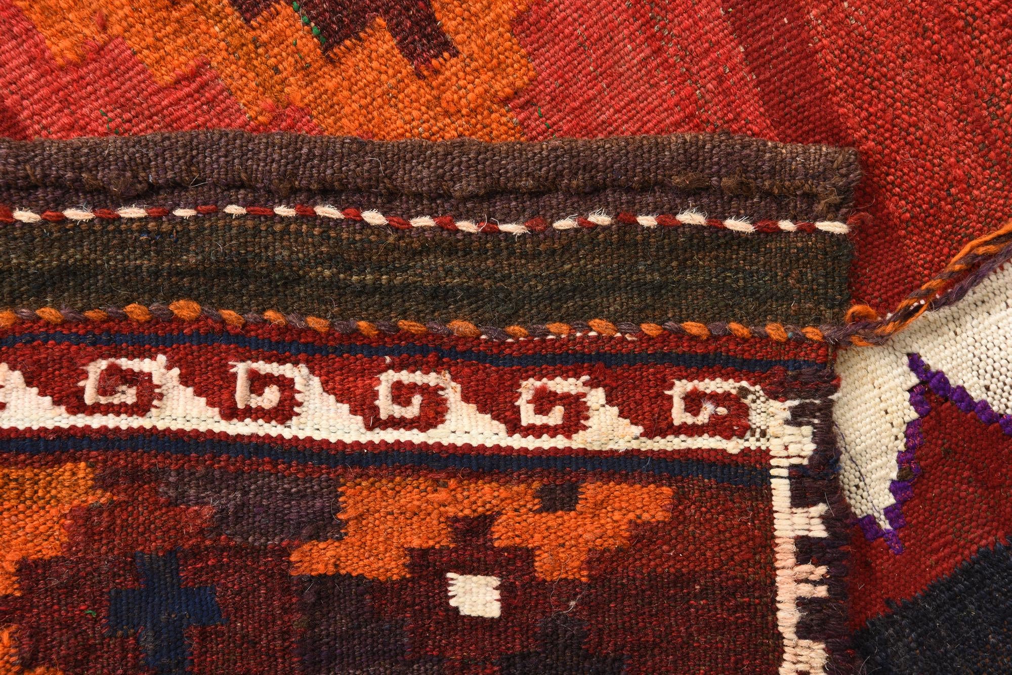 110cm x 130cm Tejido a mano Kilim Fars Alfombra Lana Cuadrado