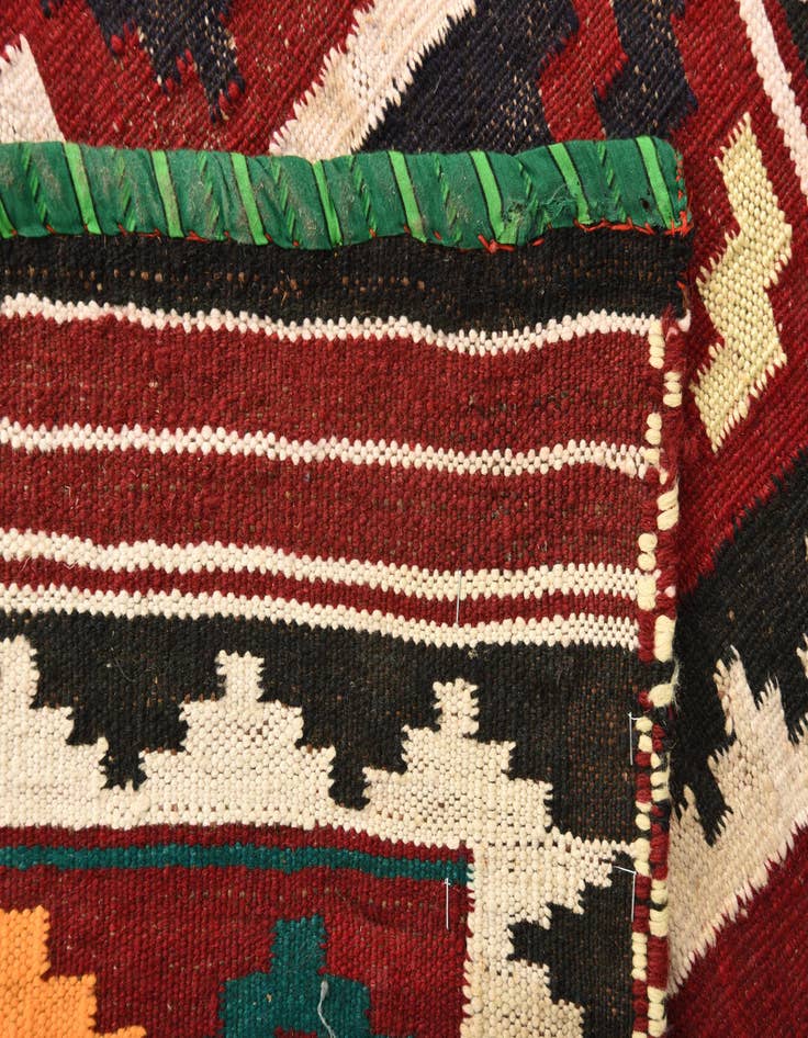 Detail image of 3' 9 x 4' 1  Hand Woven Kilim Fars Wool Square Rug