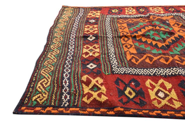 Detail image of 4' x 4' 3 Hand Woven Kilim Fars Wool Square Rug