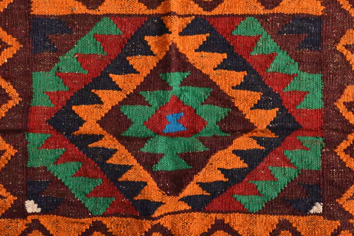 4' x 4' 3 Hand Woven Kilim Fars Wool Square Rug