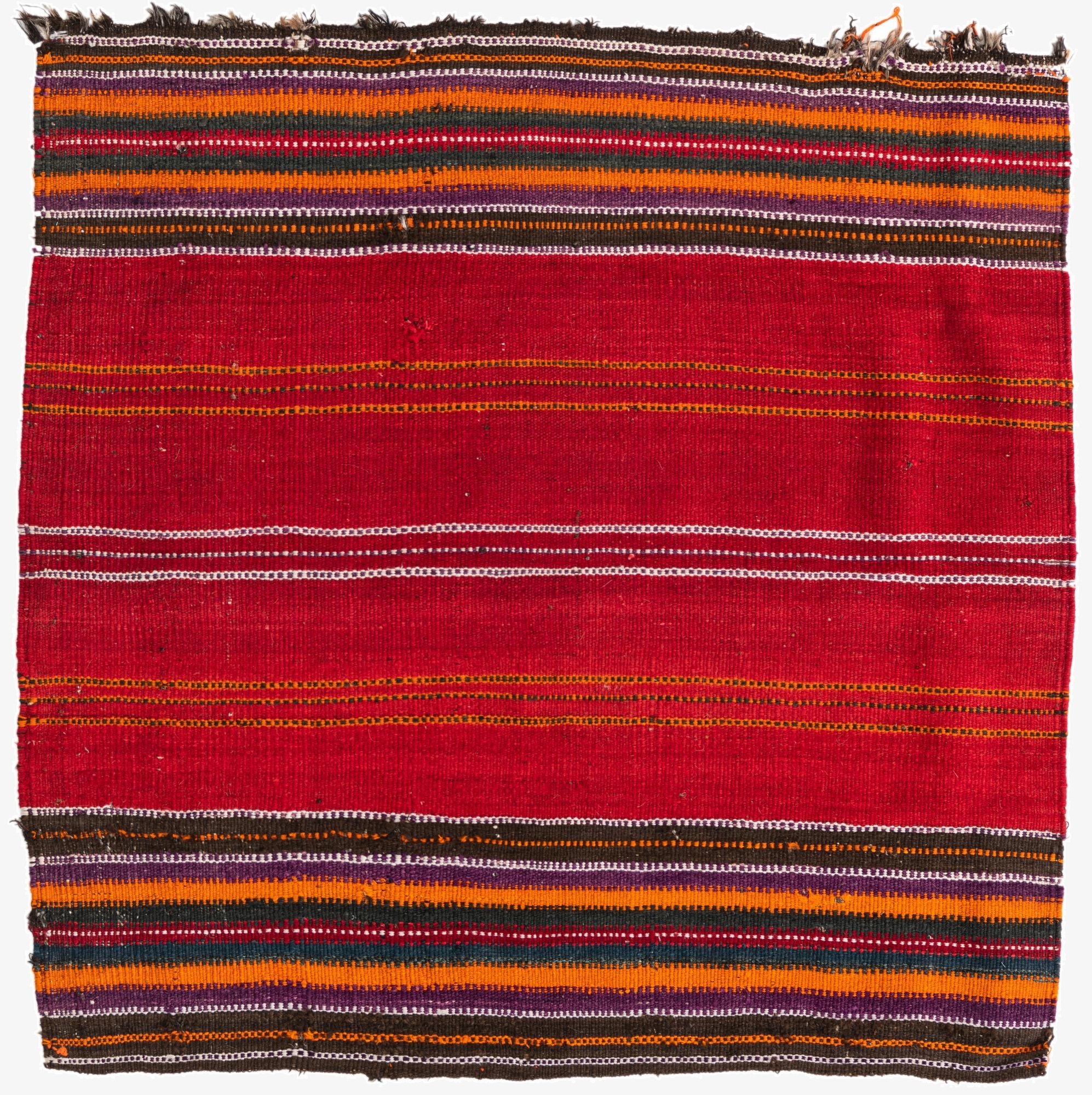 4' x 4'  Hand Woven Kilim Fars Wool Square Rug