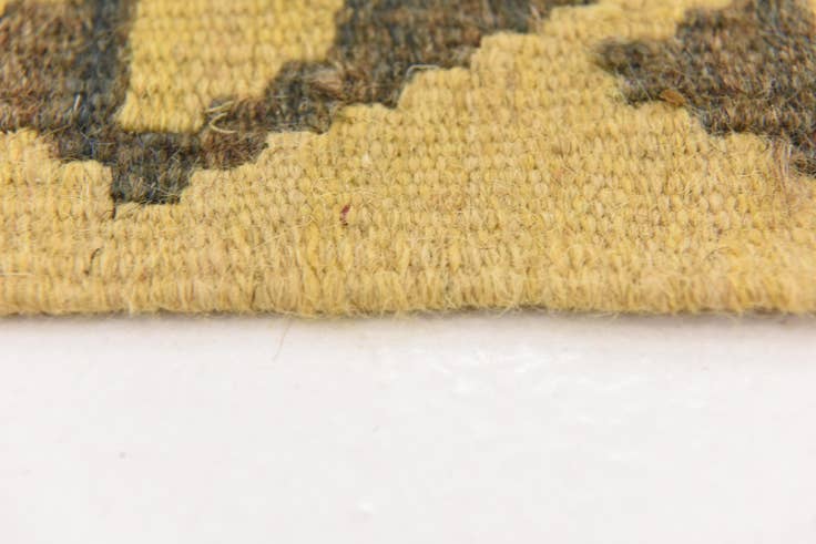 Detail image of 3' 2 x 3' 9 Hand Woven Kilim Maymana Wool Square Rug